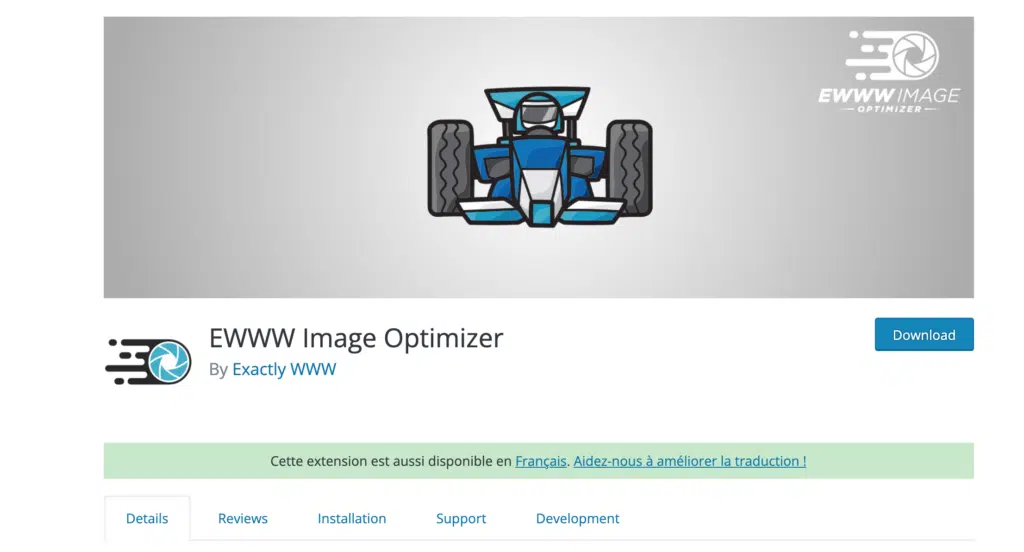 ewww optimizer to optimize WordPress images
