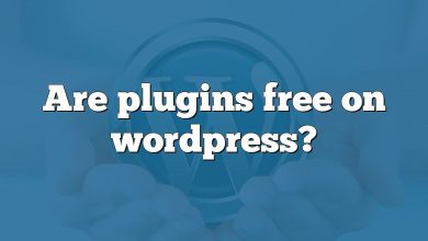 Are plugins free on wordpress?