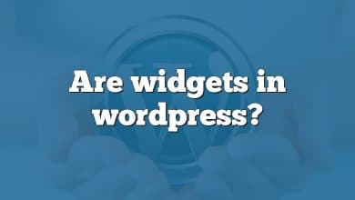 Are widgets in wordpress?