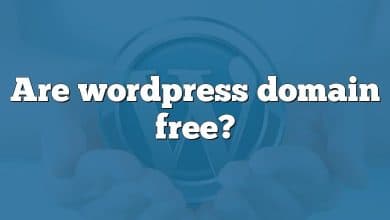 Are wordpress domain free?