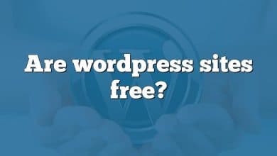 Are wordpress sites free?