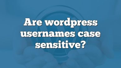 Are wordpress usernames case sensitive?