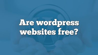 Are wordpress websites free?