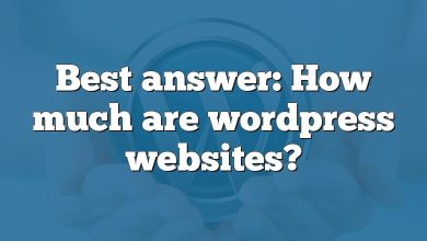 Best answer: How much are wordpress websites?