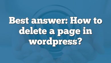 Best answer: How to delete a page in wordpress?