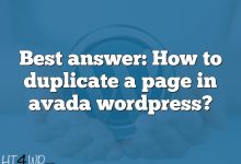 Best answer: How to duplicate a page in avada wordpress?