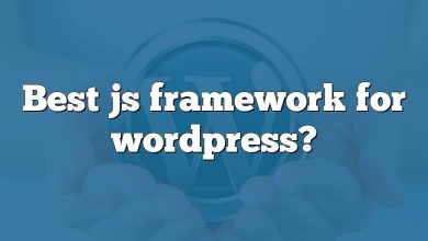 Best js framework for wordpress?