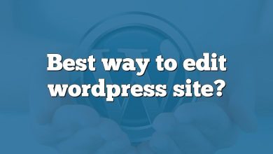 Best way to edit wordpress site?