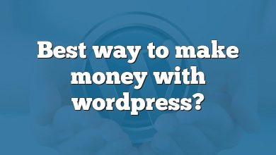 Best way to make money with wordpress?