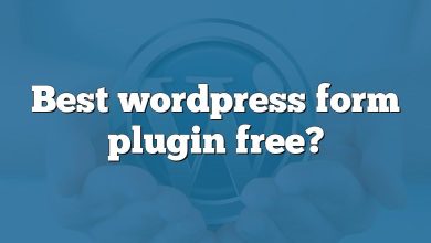 Best wordpress form plugin free?