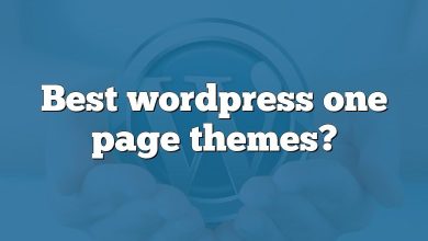 Best wordpress one page themes?