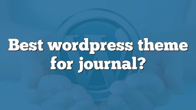 Best wordpress theme for journal?
