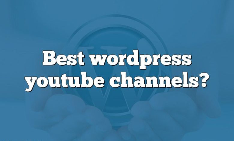 Best wordpress youtube channels?