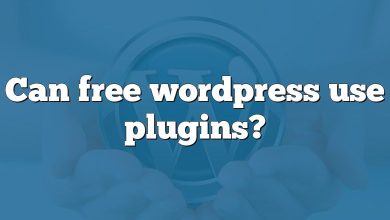 Can free wordpress use plugins?