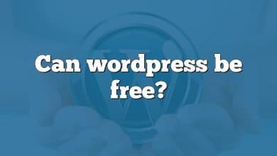 Can wordpress be free?