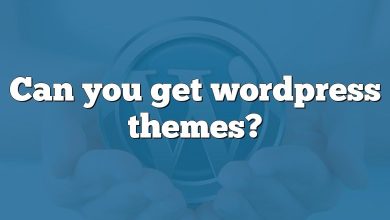 Can you get wordpress themes?