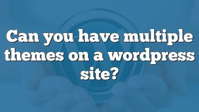 Can you have multiple themes on a wordpress site?