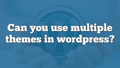 Can you use multiple themes in wordpress?