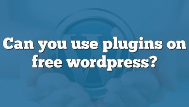 Can you use plugins on free wordpress?