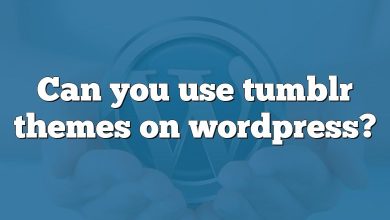 Can you use tumblr themes on wordpress?