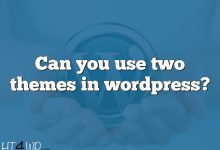 Can you use two themes in wordpress?