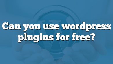 Can you use wordpress plugins for free?