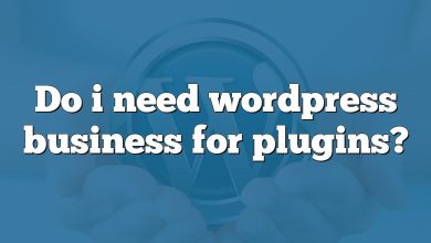 Do i need wordpress business for plugins?