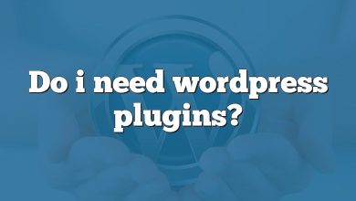 Do i need wordpress plugins?