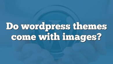 Do wordpress themes come with images?