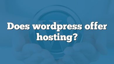 Does wordpress offer hosting?