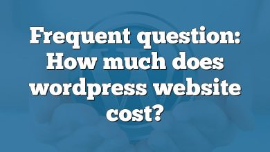 Frequent question: How much does wordpress website cost?