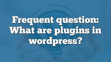 Frequent question: What are plugins in wordpress?