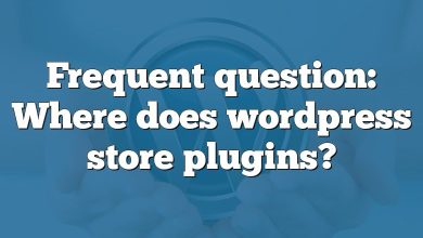 Frequent question: Where does wordpress store plugins?