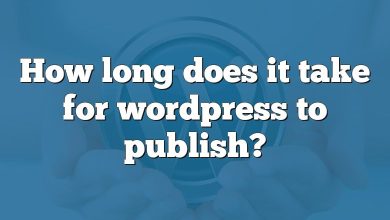 How long does it take for wordpress to publish?