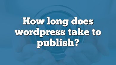 How long does wordpress take to publish?