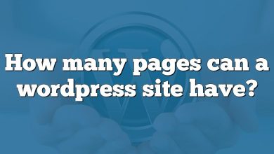 How many pages can a wordpress site have?