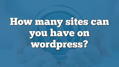 How many sites can you have on wordpress?