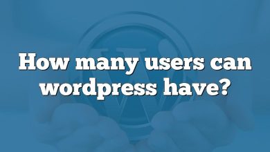 How many users can wordpress have?