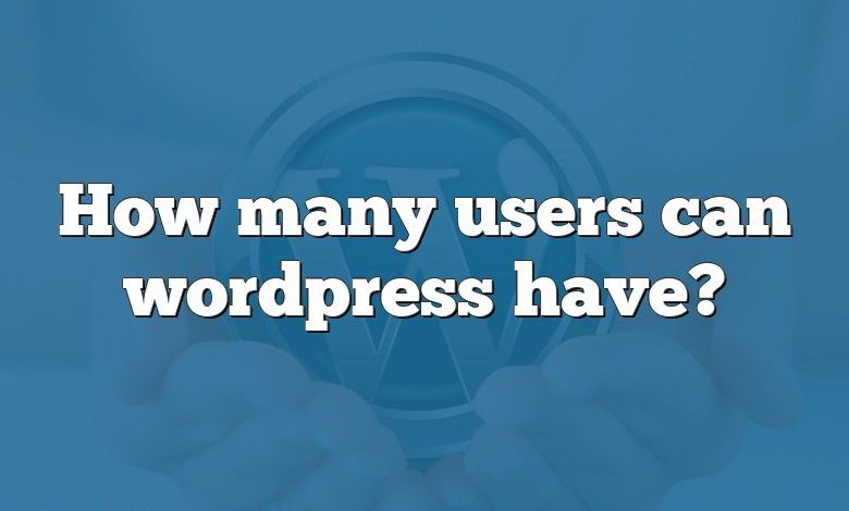 How many users can wordpress have?