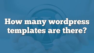 How many wordpress templates are there?