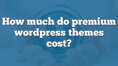 How much do premium wordpress themes cost?