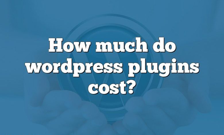 How much do wordpress plugins cost?