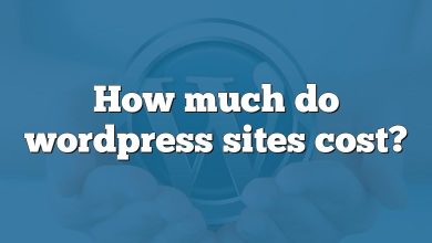 How much do wordpress sites cost?