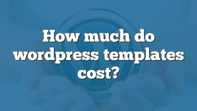 How much do wordpress templates cost?