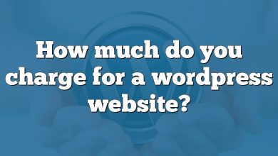 How much do you charge for a wordpress website?