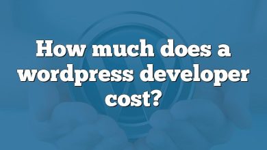 How much does a wordpress developer cost?