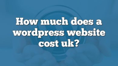 How much does a wordpress website cost uk?