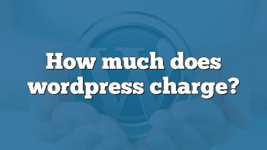 How much does wordpress charge?