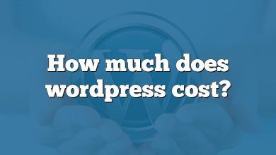 How much does wordpress cost?