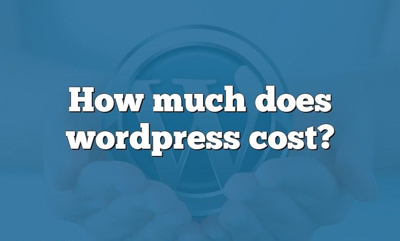 How much does wordpress cost?